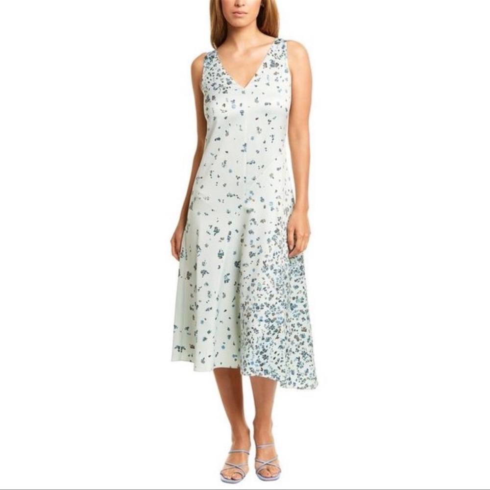 NWT VINCE Floral Asymmetrical Shift Dress